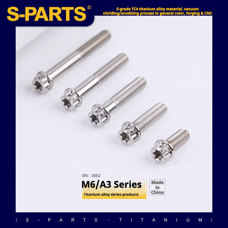 SPARTS A3 Series M6 L08-120mm Titanium Color Titanium Screws Motorcycle Auto