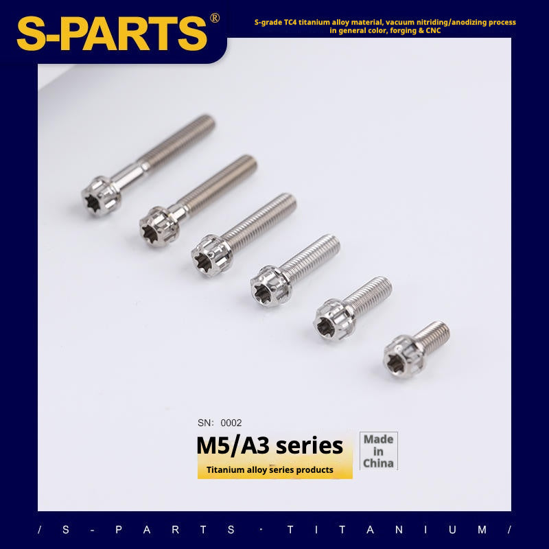 SPARTS Titanium Color A3 Series M5 L06-95mm Titanium Screws Motorcycle Auto