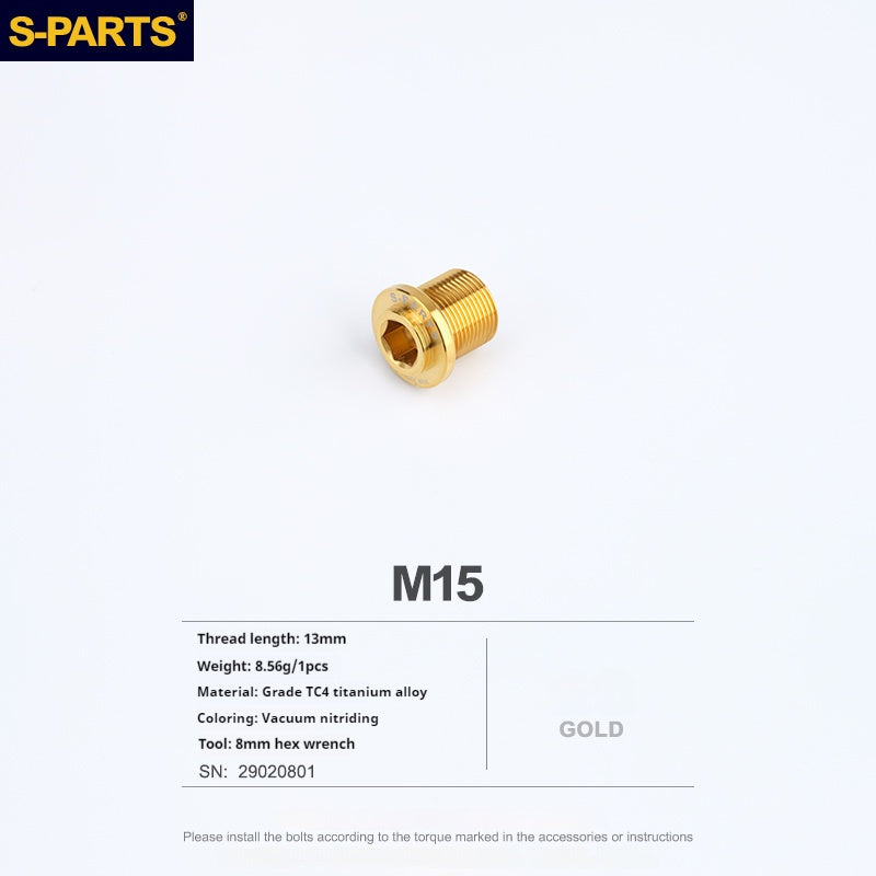 Tornillos de manivela estriados de titanio S-PARTS para la serie SHIMANO