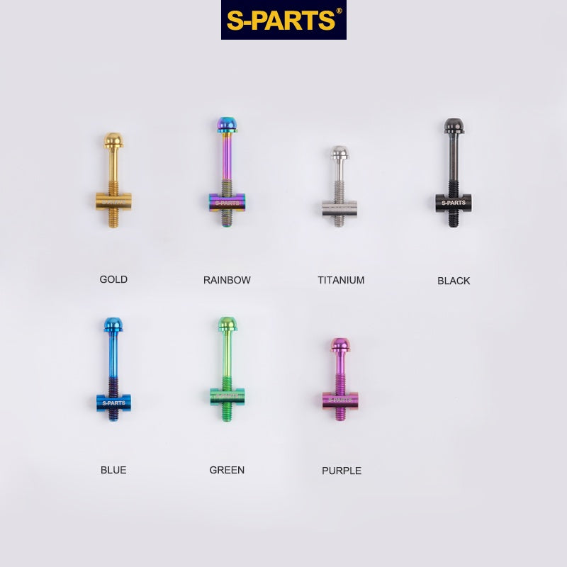 S-PARTS M5 x 30/35/40/47mm 티타늄 볼트 & 배럴 너트 & 와셔 나사 자전거 시트포스트용