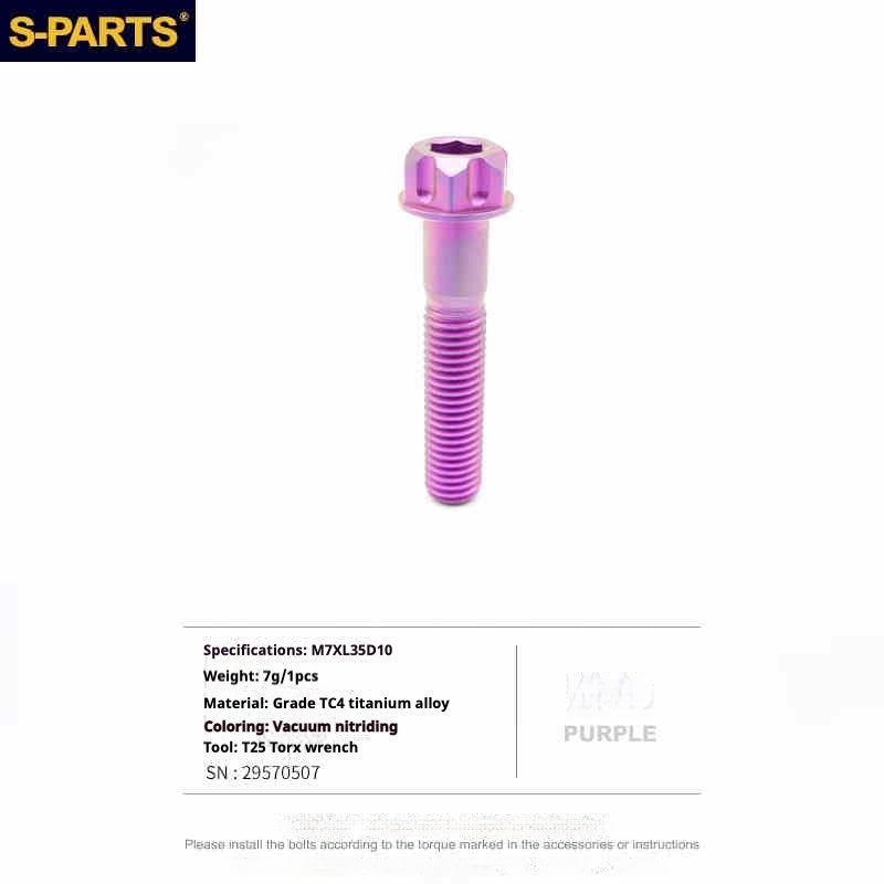 Vis en titane S-PARTS, outils internes et externes, boulons de verrouillage de selle adaptés aux selles Giant TCR/Giant Propel.