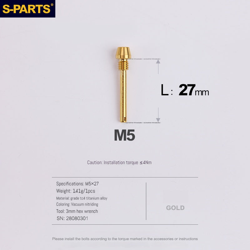 S-PARTS Tige de retenue de goupille de plaquette de frein en titane pour frein à disque Shimano Sram Magura HOPE