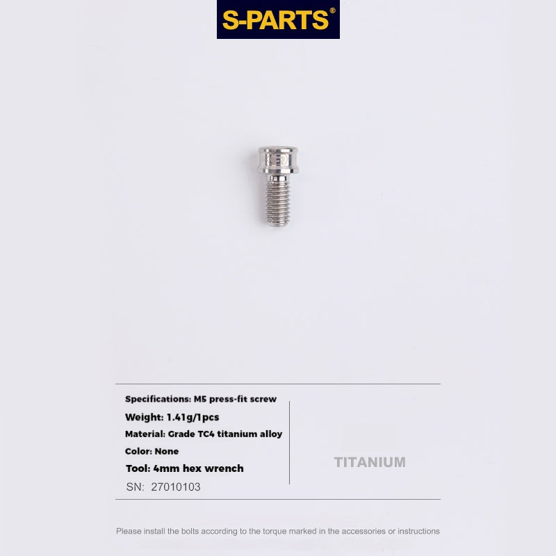 S-PARTS Tornillo de compresión para palanca de cambios de aleación de titanio, bloqueo de freno, desviador delantero y trasero para bicicleta de montaña y carretera