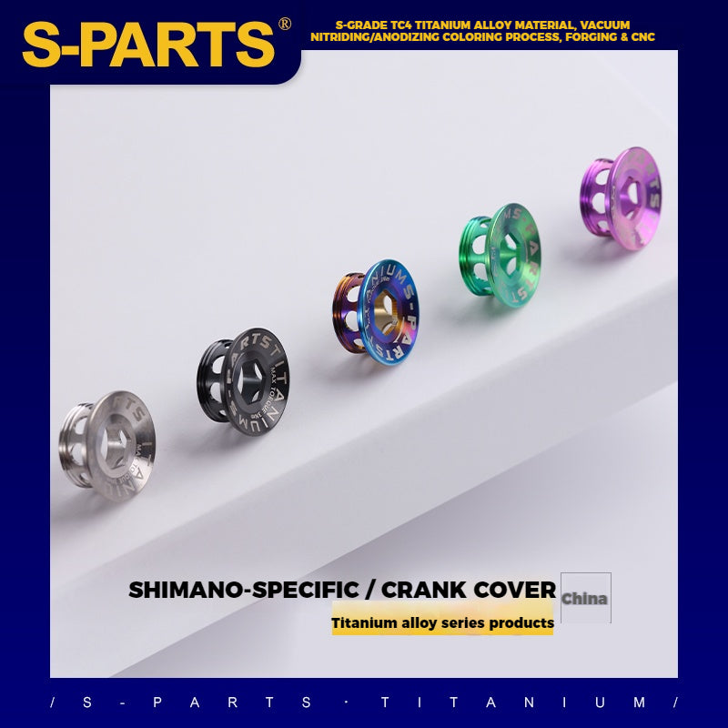 S-PARTS Boulons de pédalier et caches en alliage de titane pour série Shimano