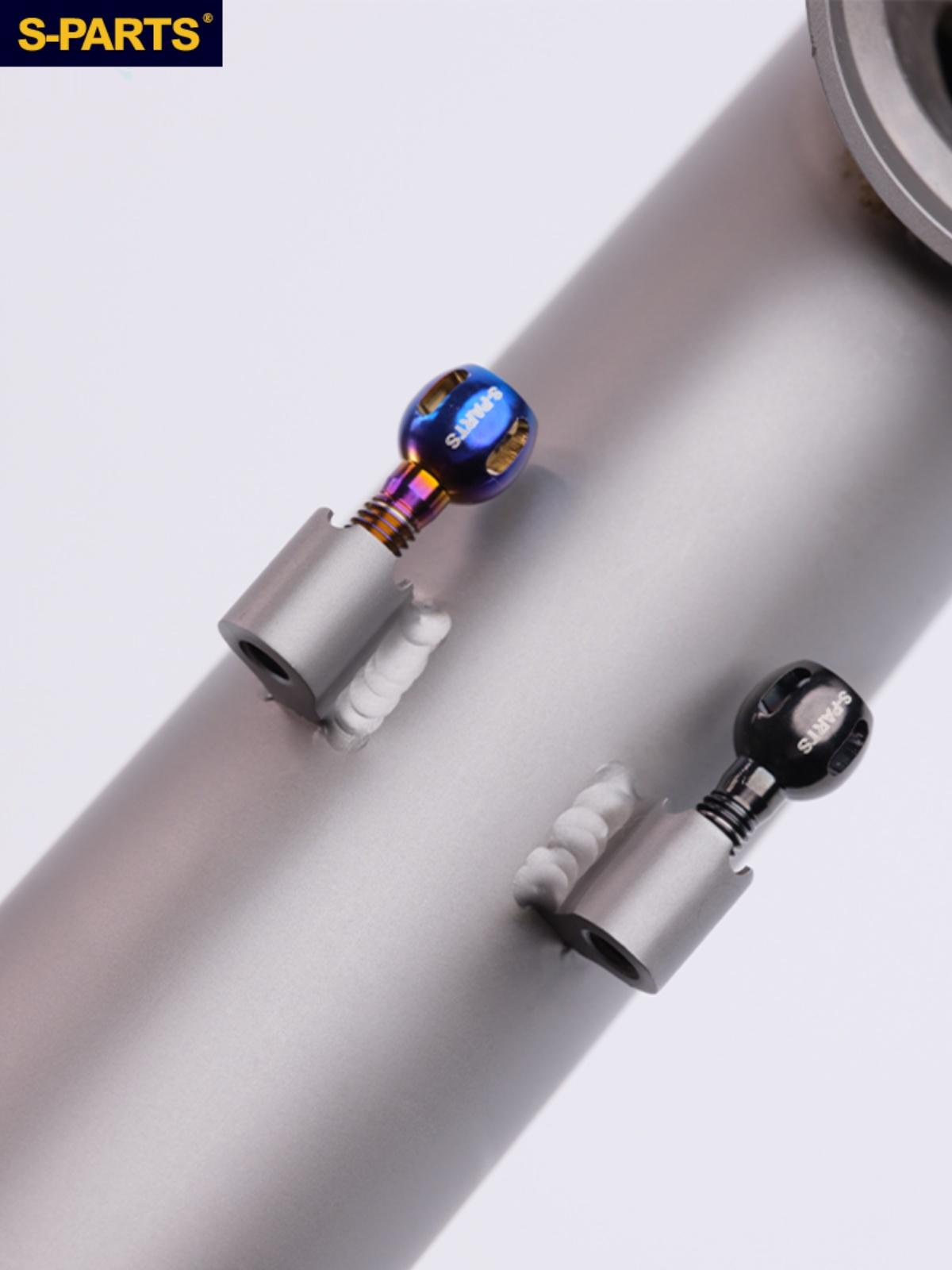 Perilla de ajuste de titanio para cable de cambio de bicicleta S-PARTS