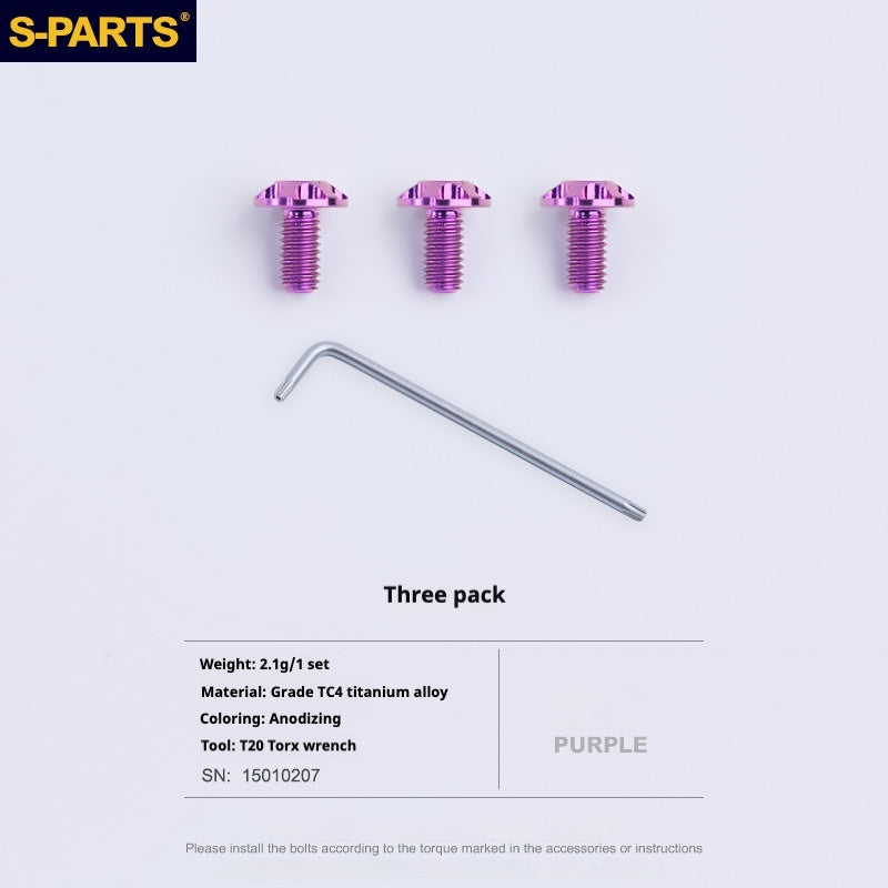 SPARTS 오토바이 헬멧 테일게이트 고정용 티타늄 나사 세트 PISTA GPRR 미끄럼 방지