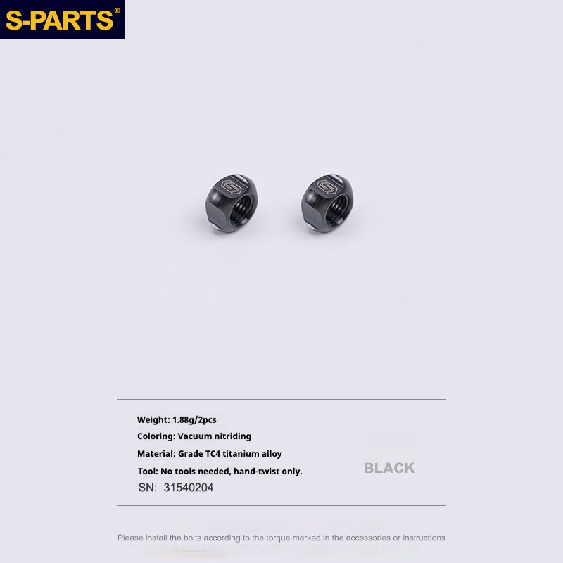 S-PARTS 티타늄 합금 프레스타 밸브 캡 | 로드 자전거용, Seka Specialized SL8 및 Trek 휠셋 호환