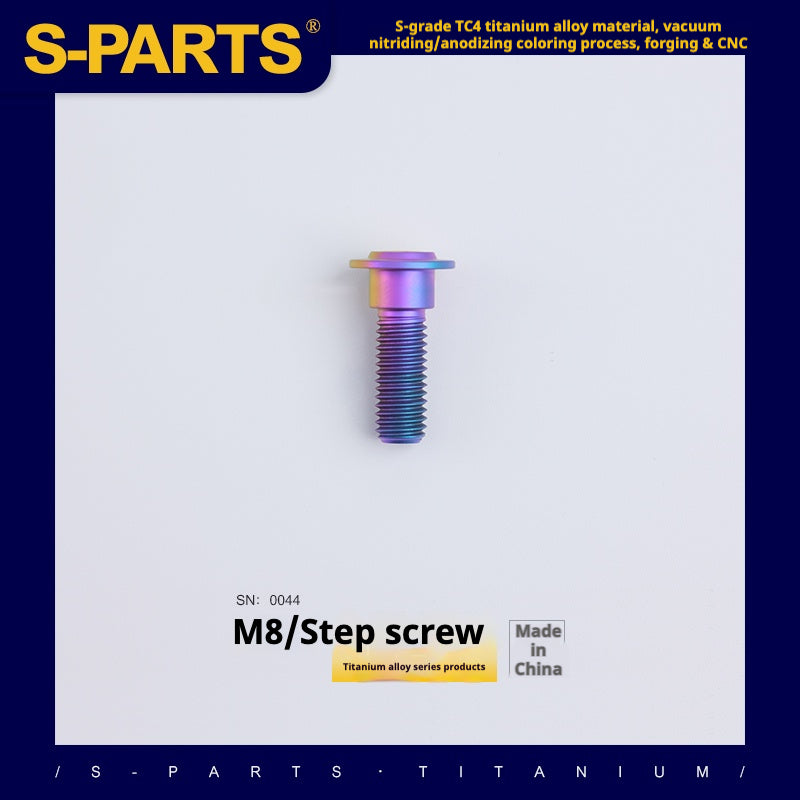 Tornillos de titanio de color caramelo M8 de la serie SPARTS A3 para cabezal de paraguas para motocicleta o automóvil
