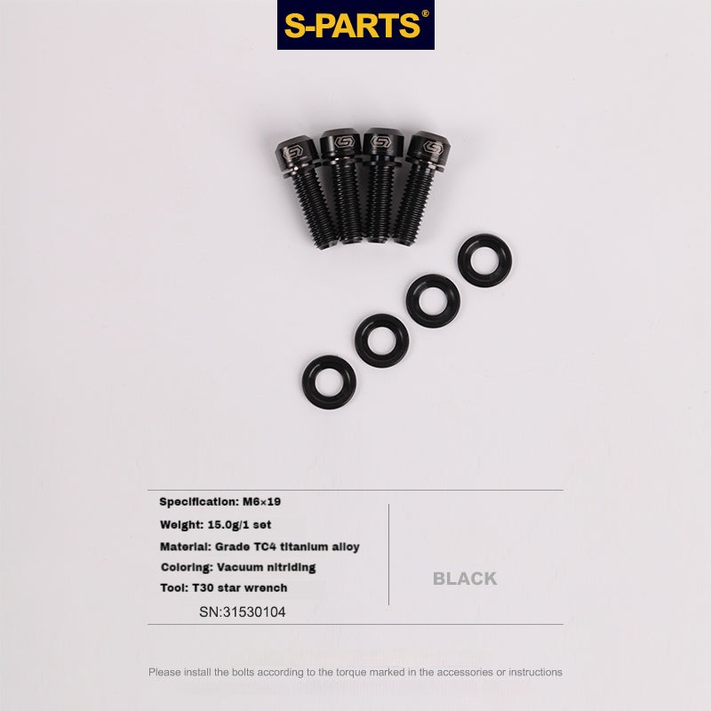 S-PARTS 티타늄 M6 스텝 와셔, 디스크 브레이크용 하이드્રોલ릭 디스크 브레이크 Shimano SRAM Magura Avid Trickstuff XT SLX XTR Guide Code