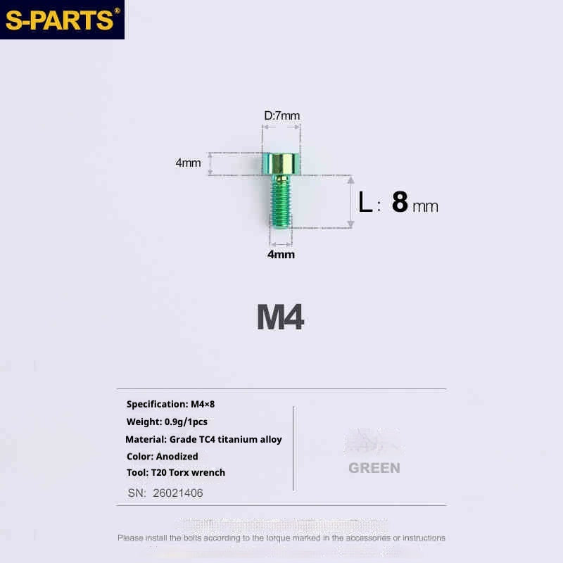 SPARTS 원통머리 시리즈 M4 L06-50mm 티타늄 나사