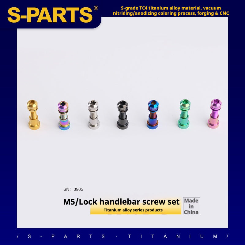 S-PARTS Titanium Lock On Bolt for Integrate Handlebar /Stem | Factor Black Inc Roval SL Cockpit Bontrager XXX Titanium Screw