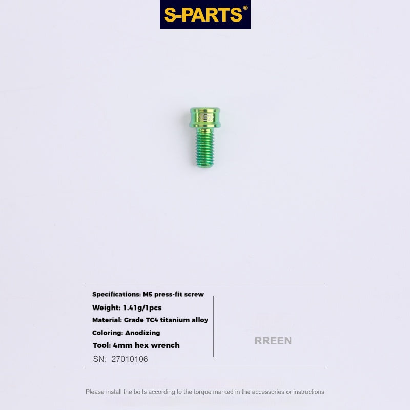 S-PARTS Tornillo de compresión para palanca de cambios de aleación de titanio, bloqueo de freno, desviador delantero y trasero para bicicleta de montaña y carretera