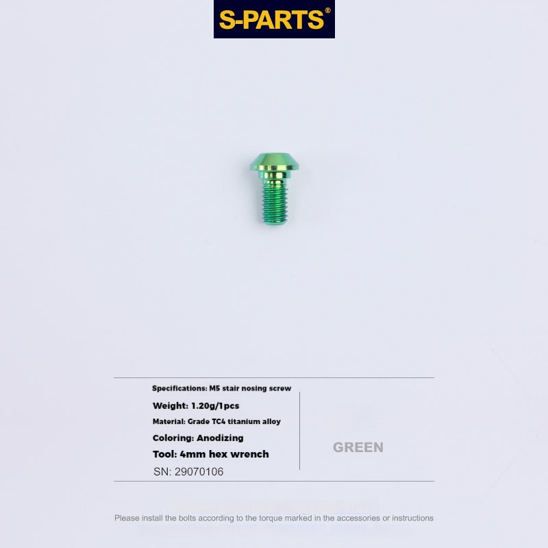S-PARTS Tornillo de compresión para palanca de cambios de aleación de titanio, bloqueo de freno, desviador delantero y trasero para bicicleta de montaña y carretera