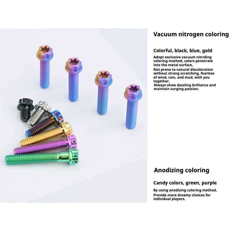 Tornillos de titanio verde SPARTS A3 Series M8 L10-120 mm para motocicletas y automóviles
