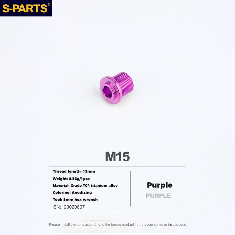 Tornillos de manivela estriados de titanio S-PARTS para la serie SHIMANO