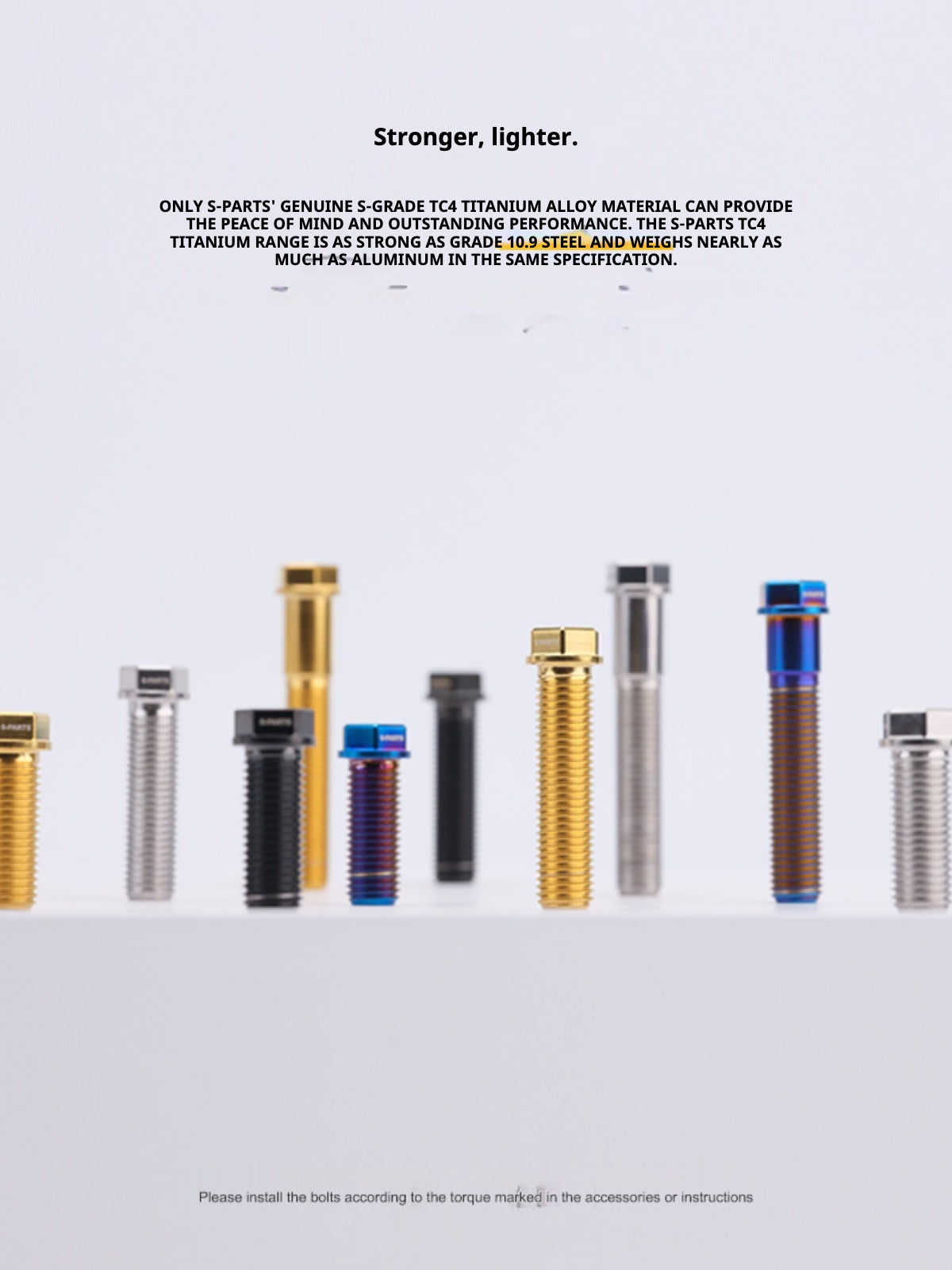 Tornillos de titanio para motocicletas y automóviles SPARTS A3 Series M10 L20-60 mm D13 P1,5-P1,25