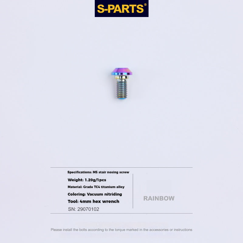 S-PARTS Tornillo de compresión para palanca de cambios de aleación de titanio, bloqueo de freno, desviador delantero y trasero para bicicleta de montaña y carretera