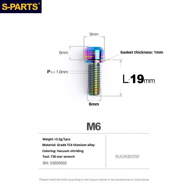 Viss en titane SPARTS A2 Series M6 L10-55mm