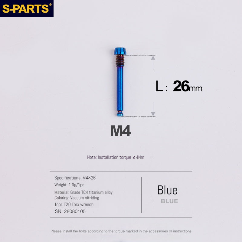 S-PARTS Tige de retenue de goupille de plaquette de frein en titane pour frein à disque Shimano Sram Magura HOPE