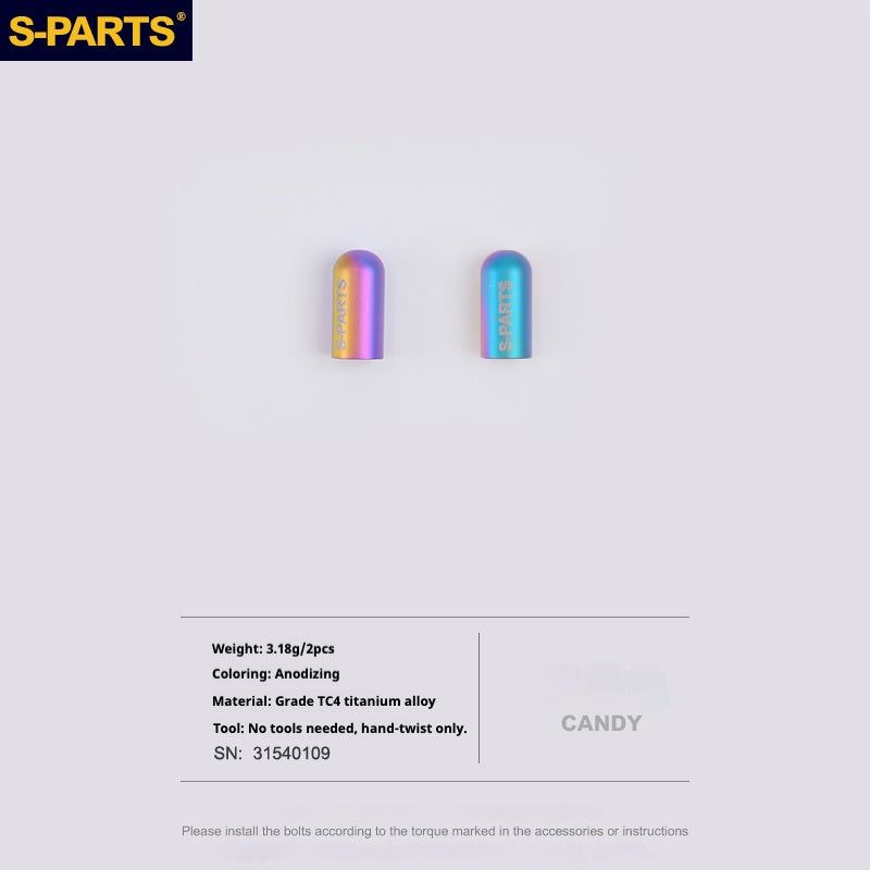 S-PARTS 티타늄 합금 프레스타 밸브 캡 | 로드 자전거용, Seka Specialized SL8 및 Trek 휠셋 호환