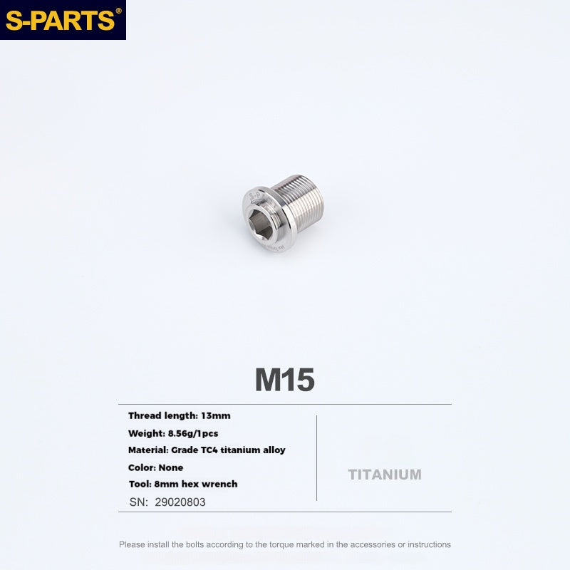 Tornillos de manivela estriados de titanio S-PARTS para la serie SHIMANO