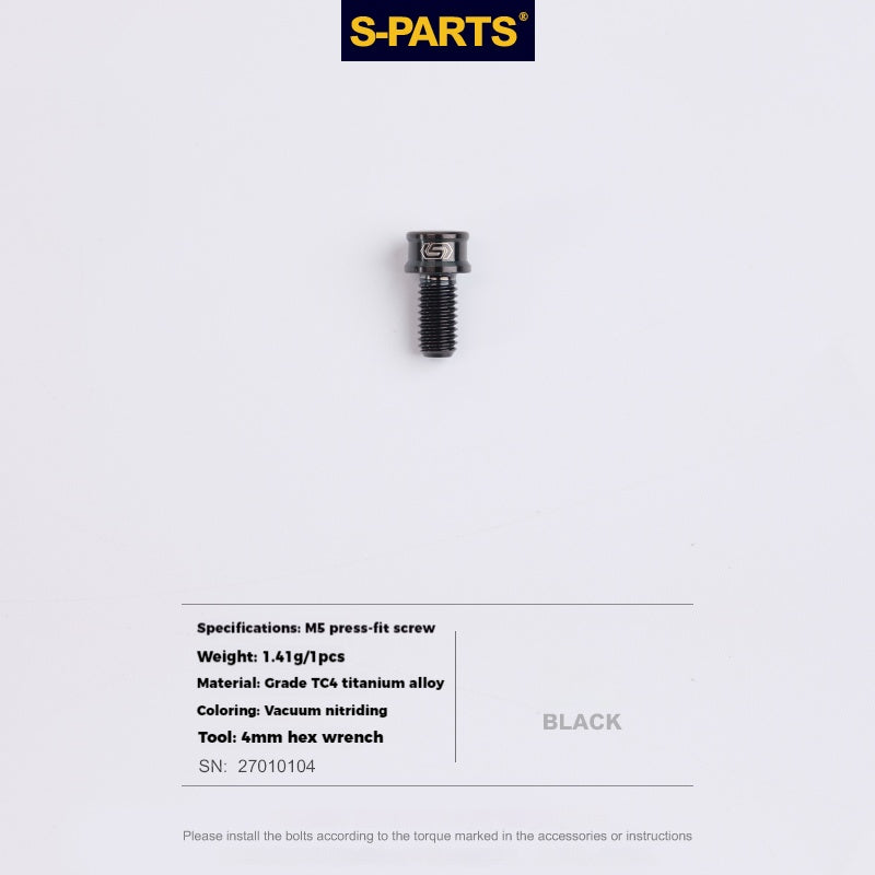 S-PARTS Tornillo de compresión para palanca de cambios de aleación de titanio, bloqueo de freno, desviador delantero y trasero para bicicleta de montaña y carretera
