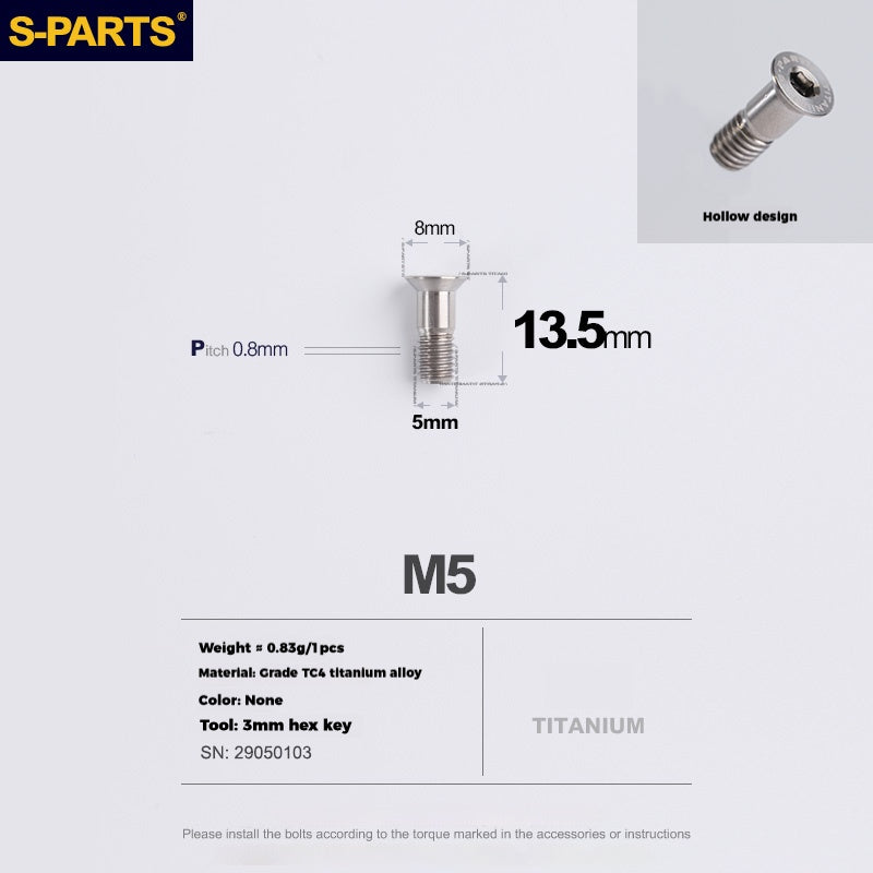 Tornillos de rueda guía de aleación de titanio S-parts Stan Tornillo de polea de rueda jockey de desviador trasero de titanio SRAM UT DA XT XTR para Shimano Sram