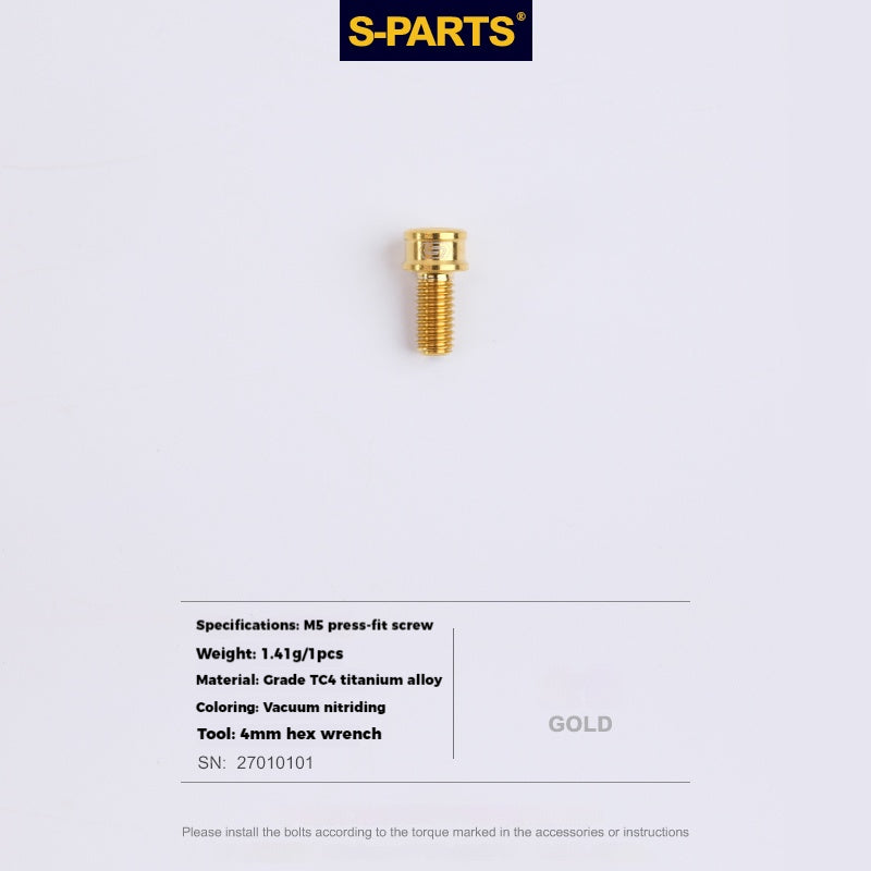 S-PARTS Tornillo de compresión para palanca de cambios de aleación de titanio, bloqueo de freno, desviador delantero y trasero para bicicleta de montaña y carretera