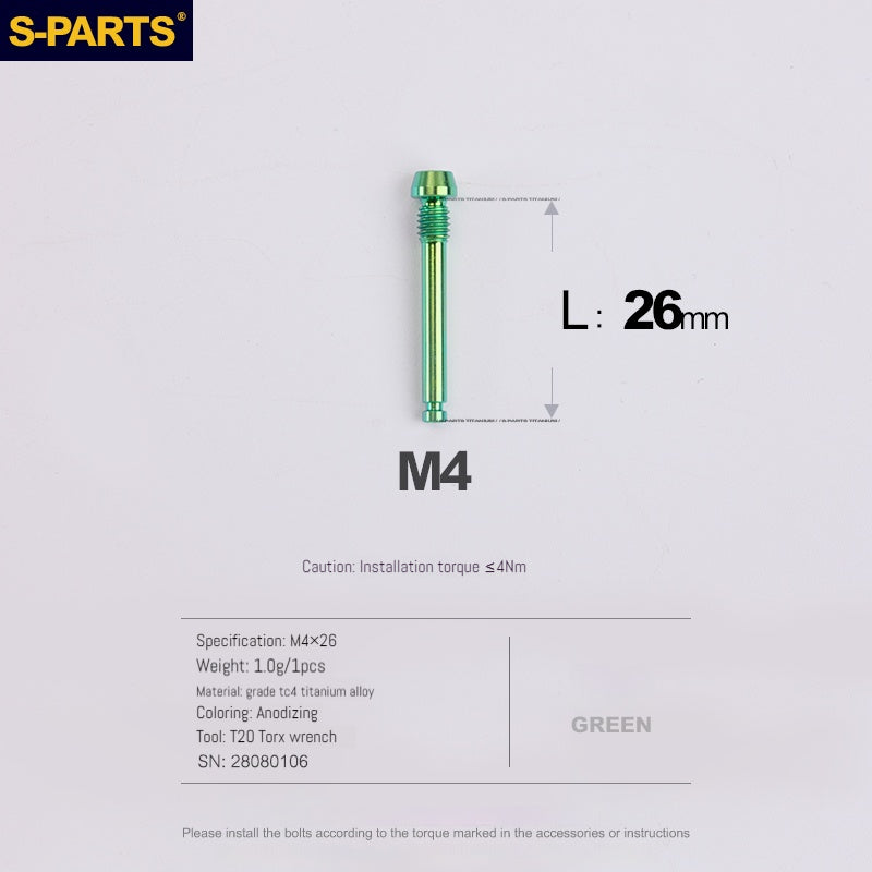S-PARTS Tige de retenue de goupille de plaquette de frein en titane pour frein à disque Shimano Sram Magura HOPE