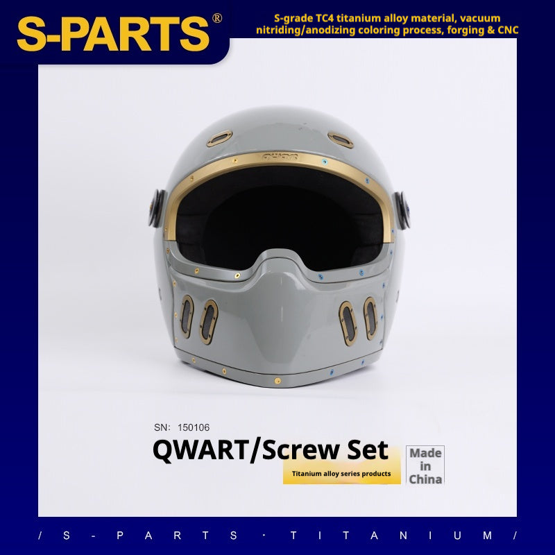SPARTS Ensemble de vis en titane pour casque de moto QWART