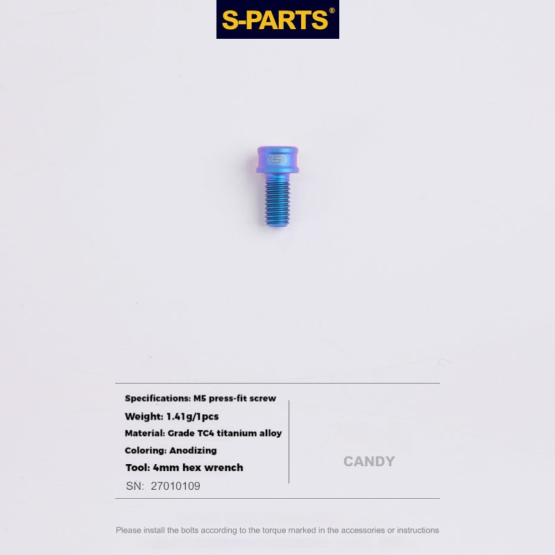 S-PARTS Tornillo de compresión para palanca de cambios de aleación de titanio, bloqueo de freno, desviador delantero y trasero para bicicleta de montaña y carretera