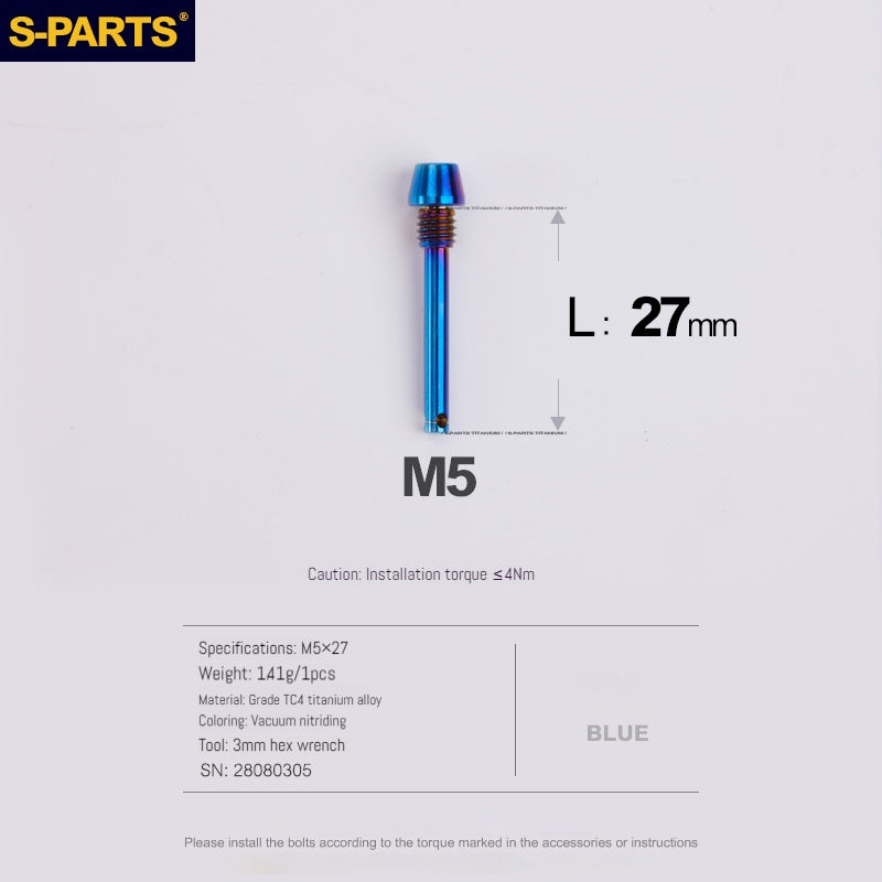 S-PARTS Tige de retenue de goupille de plaquette de frein en titane pour frein à disque Shimano Sram Magura HOPE