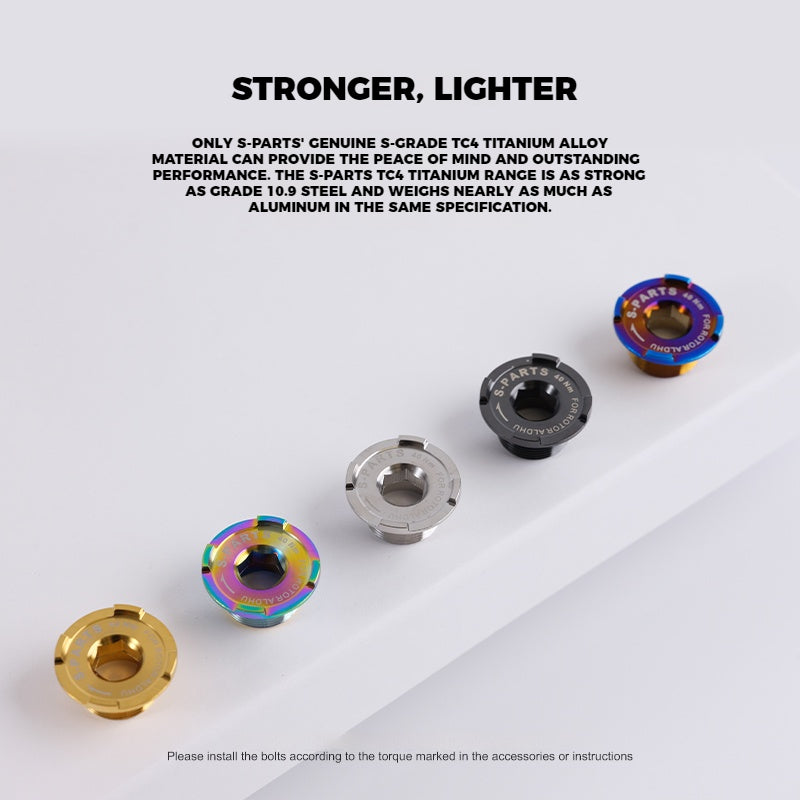 Tornillos de manivela de aleación de titanio S-PARTS para la serie ROTOR