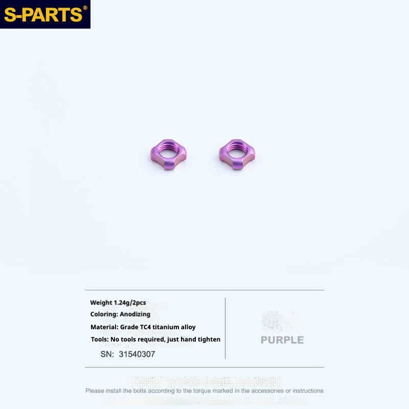 S-PARTS 티타늄 합금 프레스타 밸브 캡 | 로드 자전거용, Seka Specialized SL8 및 Trek 휠셋 호환