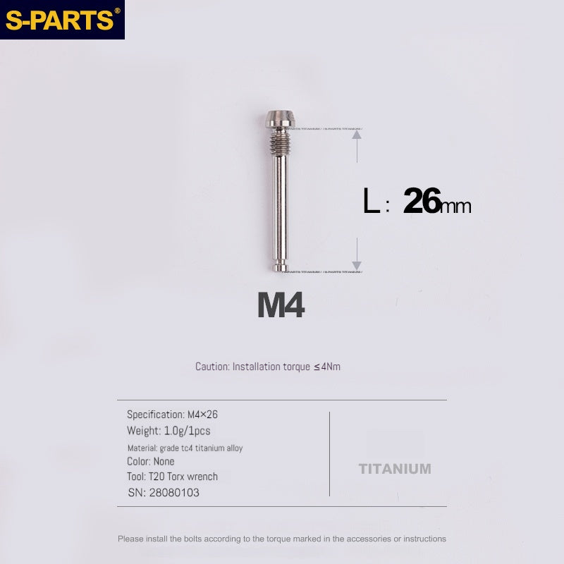S-PARTS Tige de retenue de goupille de plaquette de frein en titane pour frein à disque Shimano Sram Magura HOPE