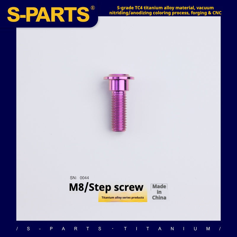 Tornillos de titanio morados para motocicletas y automóviles SPARTS A3 Umbrella Head Step Series M8