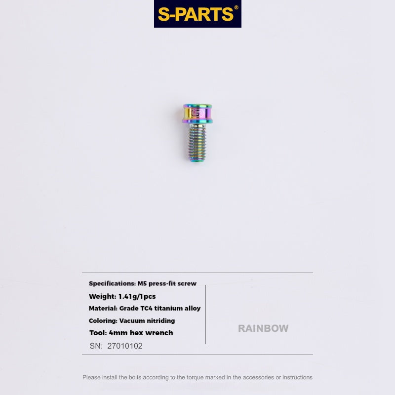 S-PARTS Tornillo de compresión para palanca de cambios de aleación de titanio, bloqueo de freno, desviador delantero y trasero para bicicleta de montaña y carretera