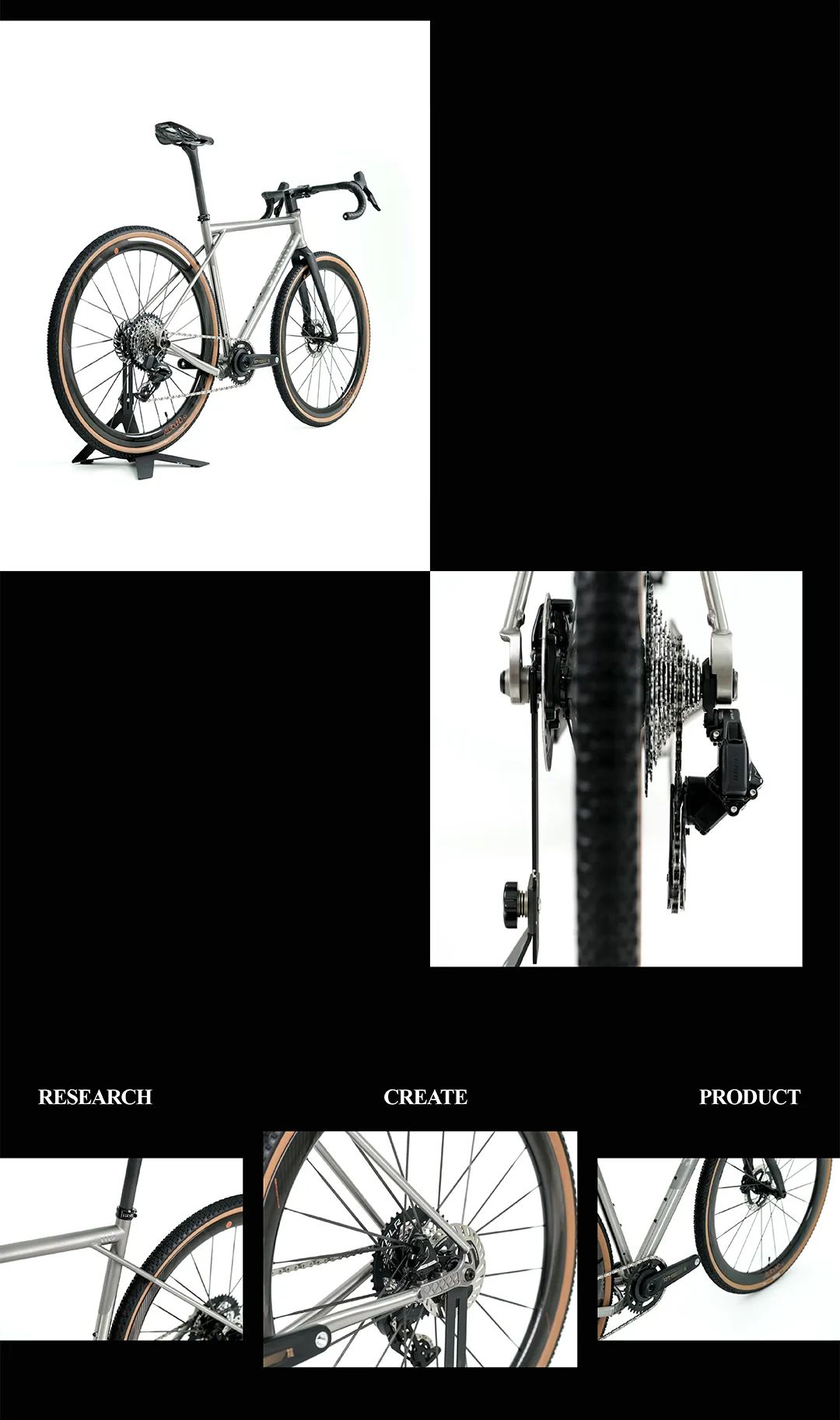Cuadro de bicicleta de grava de aleación de titanio S-PARTS 