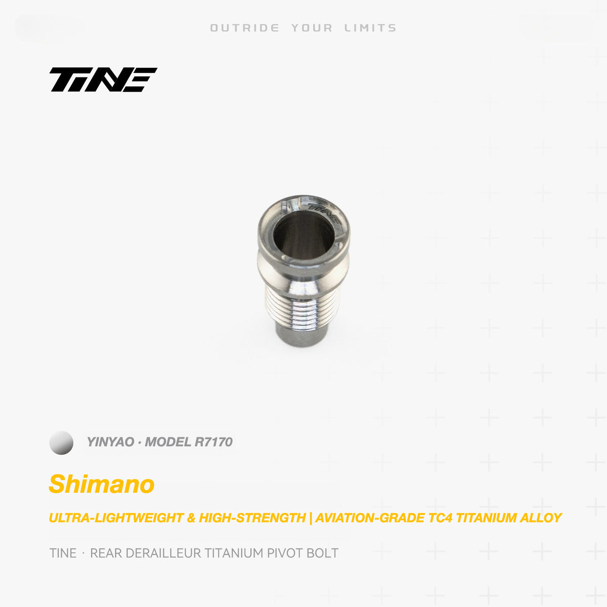 TiNE Titanium Shimano Rear Derailleur Pivot Bolt | Ultra-Light Road Bike Upgrade