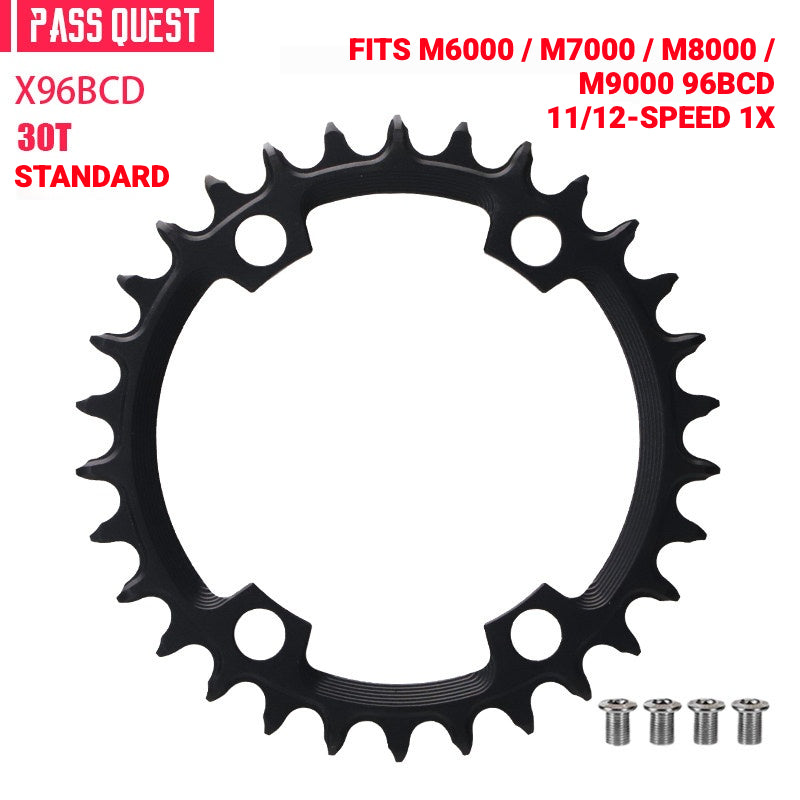 PASS QUEST X96BCD Narrow-Wide Chainring for Shimano M6000 / M7000 / M8000 / M9000 / M5100 | 30T–48T