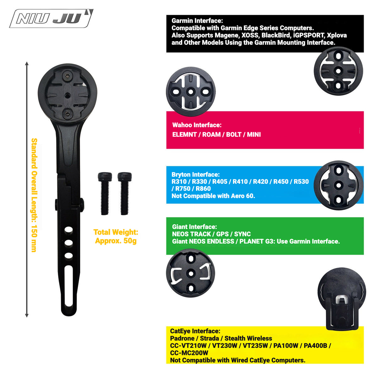 NIUJU Adjustable Angle Computer Mount for Integrated Handlebars | THE ONE JAVA CANYON MOST