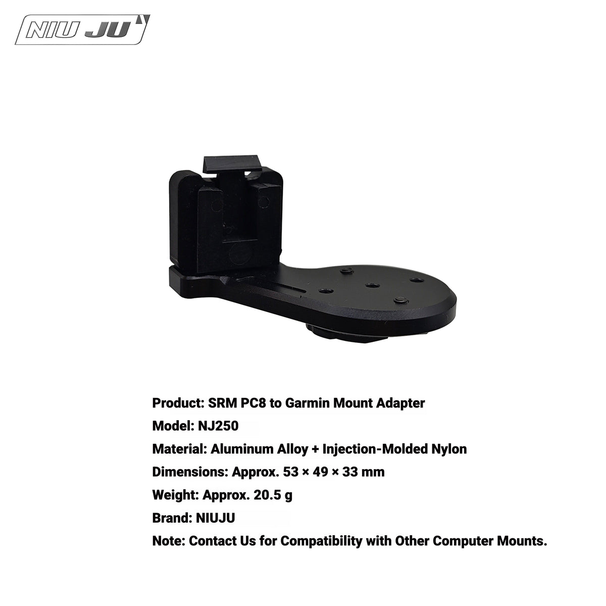 NIUJU Bike Computer Mount Adapter Insert for Garmin Wahoo Bryton | Replacement Interface