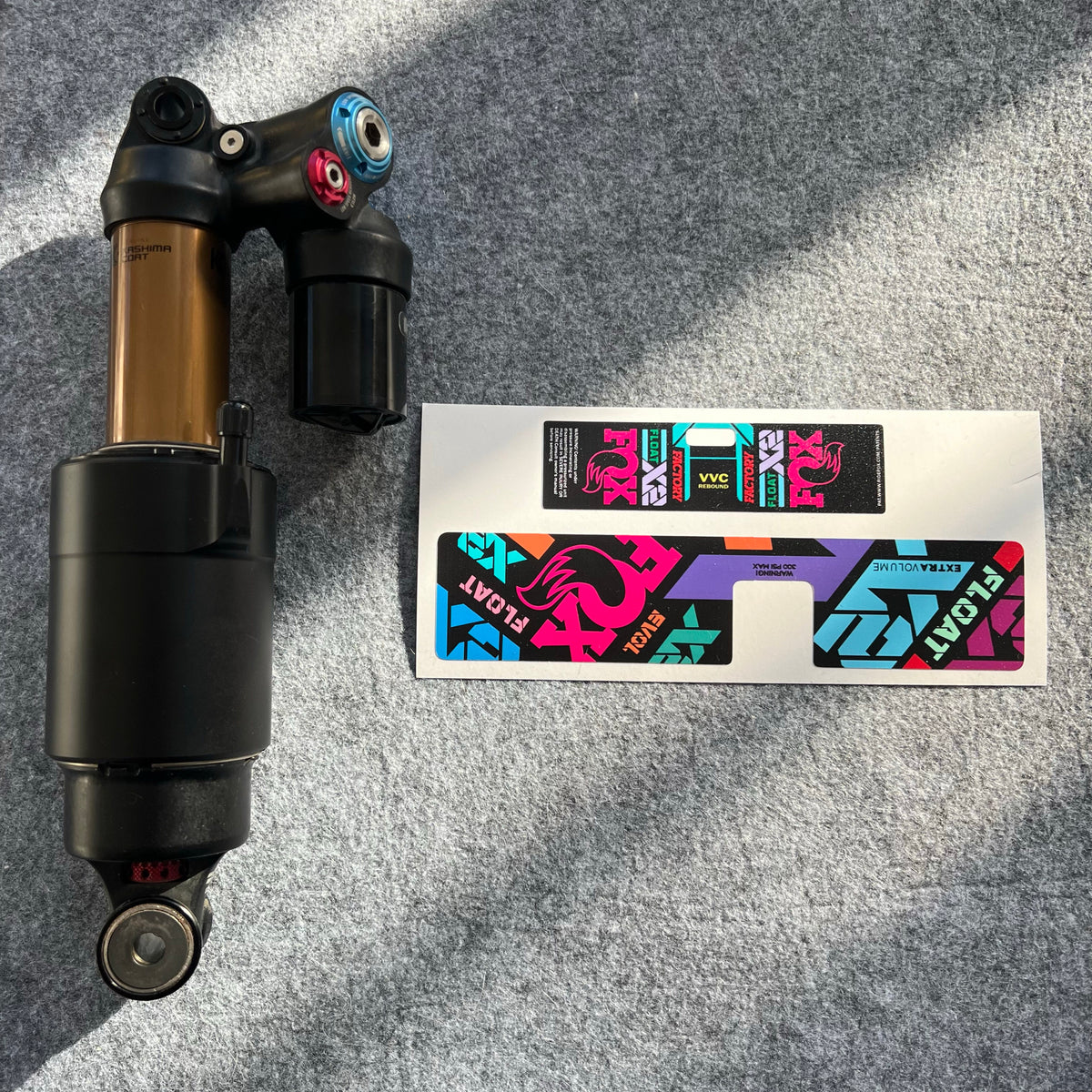 Custom Decal Kit for FOX FLOAT X2 Rear Shock | Waterproof MTB Shock Stickers | DH / AM / Full Suspension