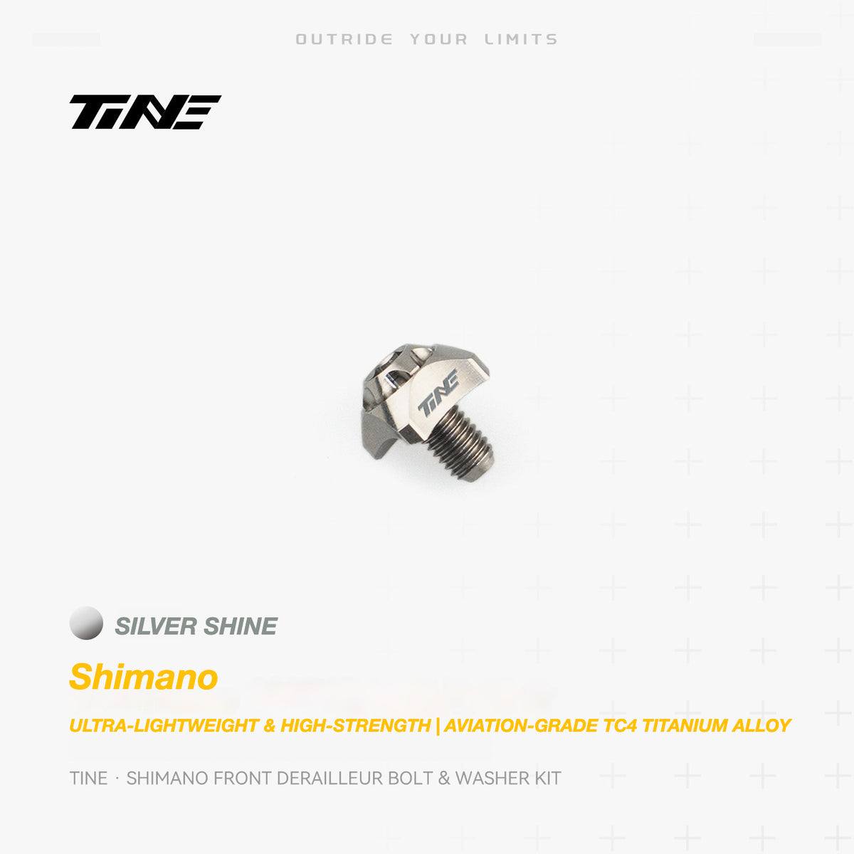 TiNE Titanium Front Derailleur Bolt & Washer Kit for Shimano Road Bikes