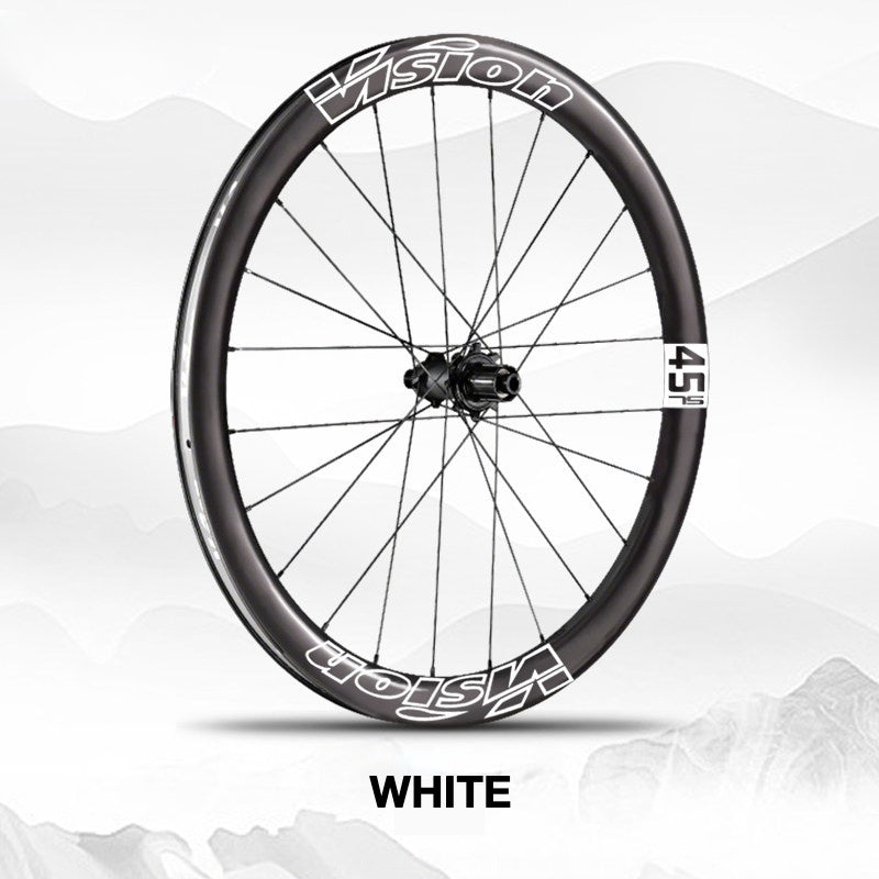 Custom Decal Kit for VISION METRON SL45 Wheels | Road Bike Carbon Rim Wrap Stickers(Complete Wheelset Decal Kit + Spare Set)