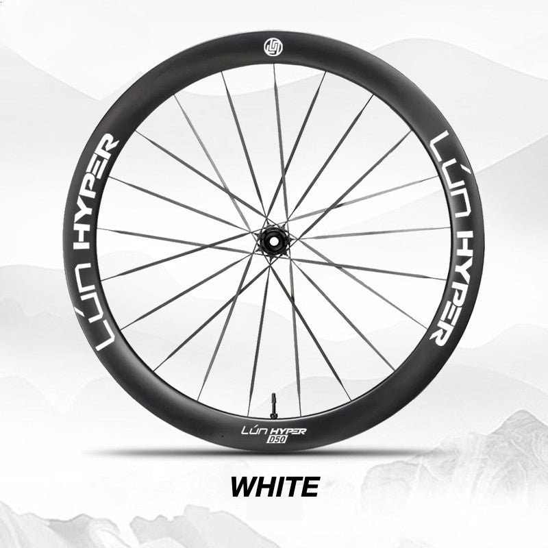 Infinity Logo Decals for Lún HYPER 5 D50 Gen 5 Wheelset | Waterproof Rim Overlay Stickers（Complete Decal Set for Two Wheels + Spare Decals Included）