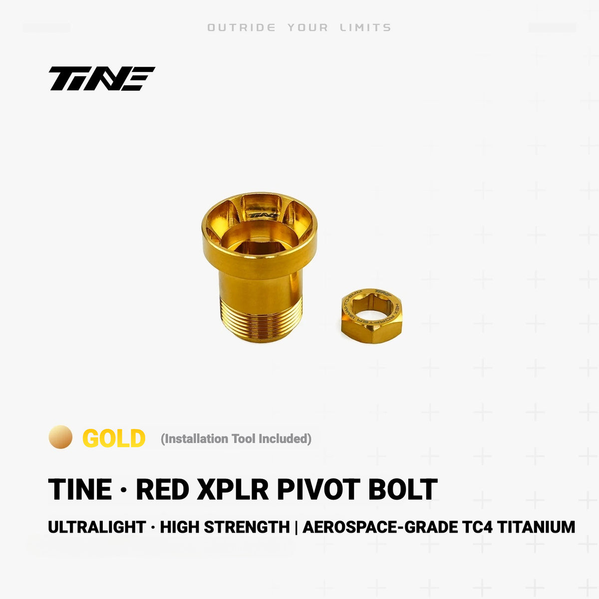 TiNE TC4 Titanium Rear Derailleur Cage Pivot Bolt for SRAM RED XPLR | 11.3g Lightweight Upgrade