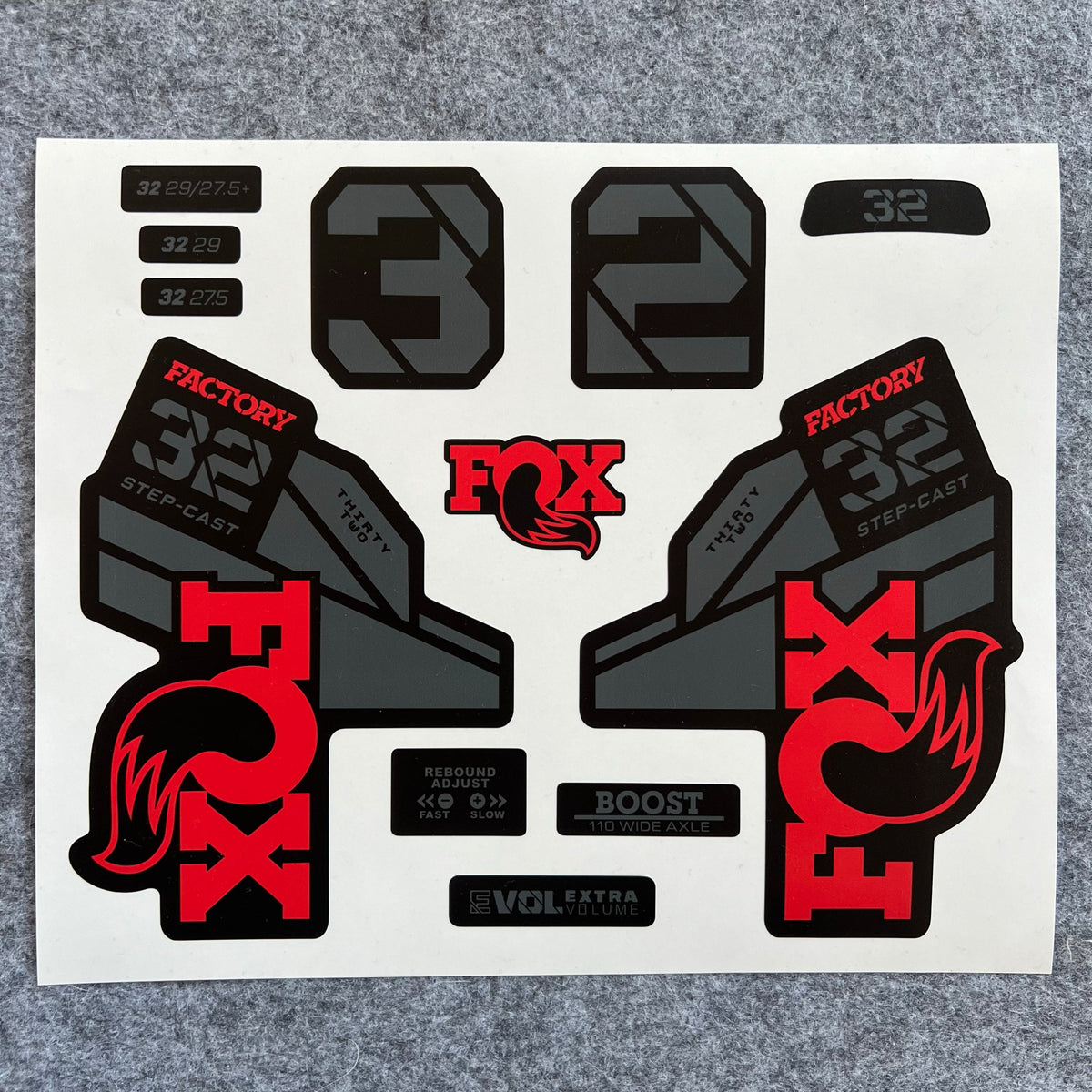 Custom FOX Fork Decal Kit for FOX 32SC / 34 / 36 / 38 / 40 | Waterproof MTB Fork Stickers | KASHIMA Edition