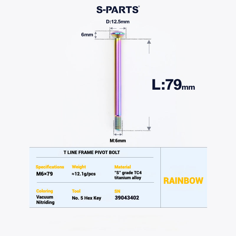 Kit d'amélioration de boulons en titane S-PARTS pour Brompton | Ensemble de visserie légère TC4 CNC pour cadre et charnière