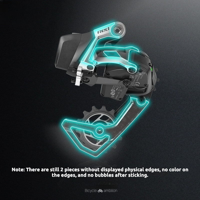 SRAM RED AXS 2024 Protection Film Kit – Road Bike Crankset Brake Caliper Rear Derailleur TPU Guard